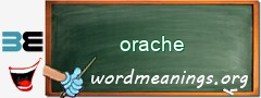 WordMeaning blackboard for orache